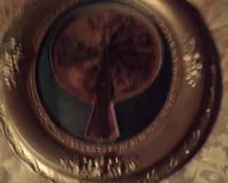 Antique victorian framed fan
