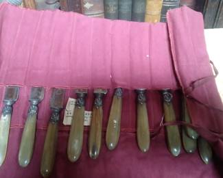 Horn and sterling knives