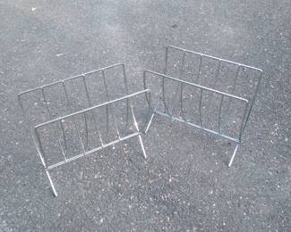 Mid century modern chrome magizine wracks