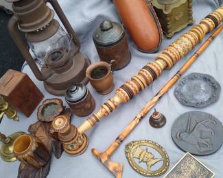 Ant brass copper bronze and wood items plus plus