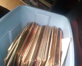 2 cases of vintage alblums from 60 70s rock country pop dusco etc