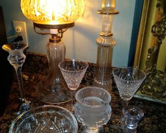 Lalique waterford and various glassware