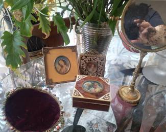 Antique paintings signed jeweled vanity items french vanity items
