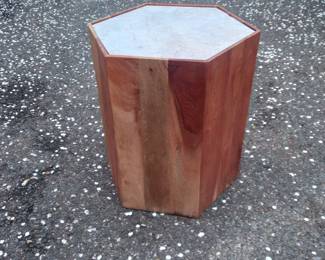 Solid cedar mcm table marble top