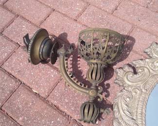 Victorian electric gas wall sconce