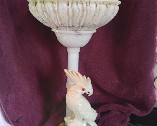 Art deco alabaster torching lamp