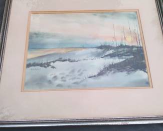 Signed watercolor
