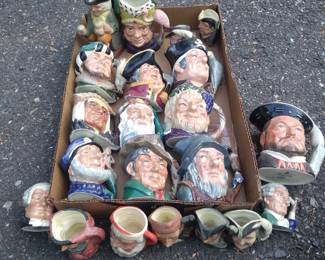Huge royal daulton toby mug collection