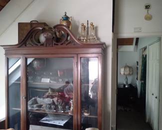 Solid cherry china closet