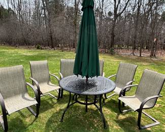 Patio set table and 6 chairs