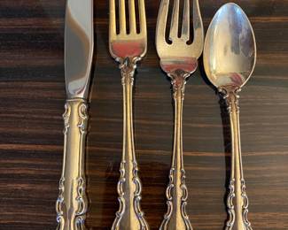 Spanish Baroque Sterling Silver flatware set