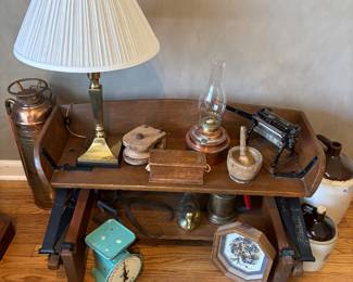 Buggy bench and vintage decor