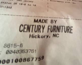 Century Furniture label occasional chairs