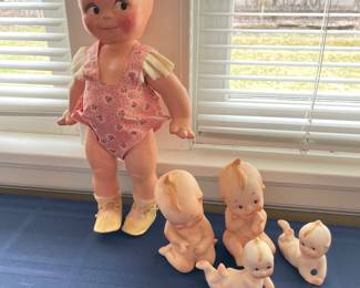 Vintage doll and vintage ceramic dolls