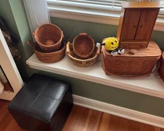 Baskets some longaberger and ottoman