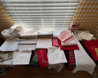 Table linens, napkins, runners and tablecloth’s