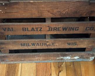 Vintage Blatz Brewing crate