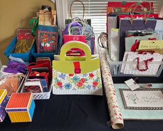 Gift wrap, gift bags a plenty