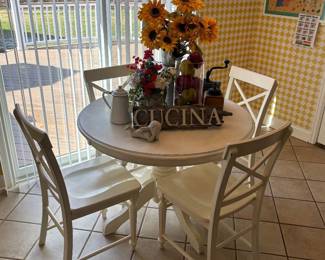 Pier 1 dining table and 4 chairs distressed finish