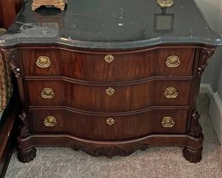 Bernhardt Queen (Mattress included) bedroom suite.  Included Bed, 2 Side Tables/Chests and Dresser with mirror.  $2000