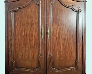 Bernhardt Queen (Mattress included) bedroom suite.  Included Bed, 2 Side Tables/Chests, Armoire and Dresser with mirror.  $2000