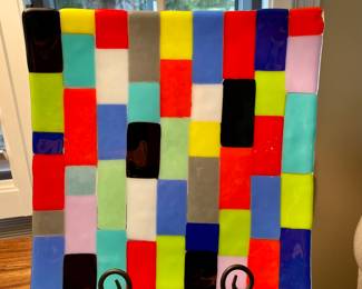 Stunning art glass brick design