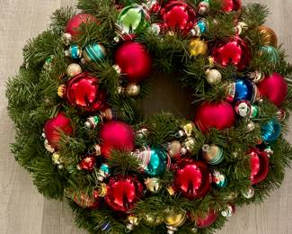 Holiday ornament wreath