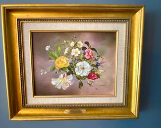 Flowers of Britain Jon Lancaster Circa 1960 oil replica