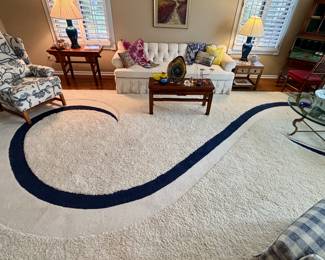 Living room custom area rug