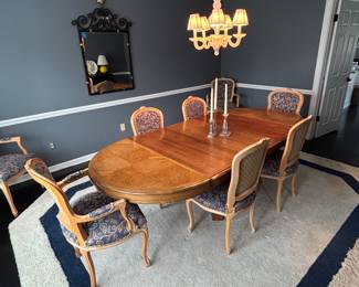 Dining table with 8 chairs sold separately