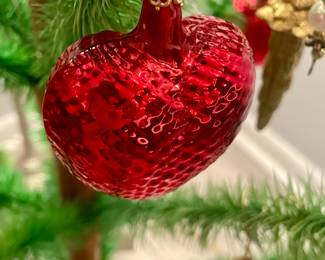 Glass heart ornaments