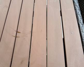 Top of outdoor rectangular table