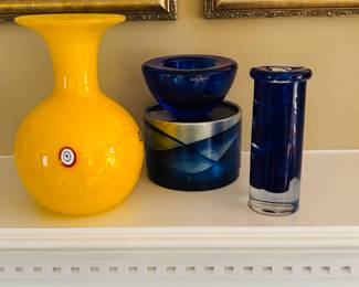 Kosta Boda and signed art glass vase