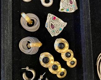Costume earrings clip on and pierced