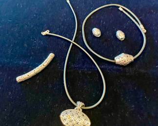 John Hardy slides and rope necklaces stamped 925 and JH