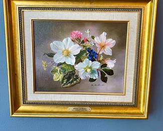 Flowers of Britain Jon Lancaster Circa 1960 oil replica