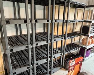 Durable plastic shelving
