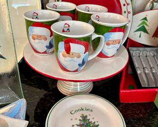 Holiday mugs and servingware