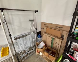 Laundry drying racks and moving boxes