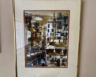 Doris White 1957 MCM framed art