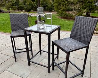 Bistro table and pair of bistro chairs set