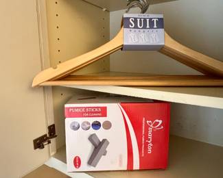 Hangers and pumice stones