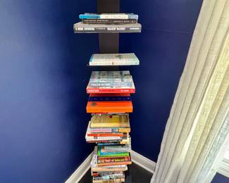 Floor book shelf and books