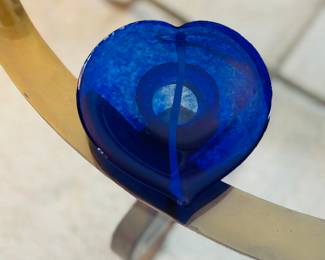 Heart glass signed