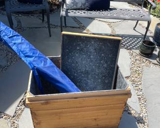 Large Tin lined box for storing Tea