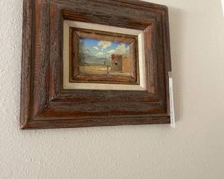 Painting of an Adobe by Valentine J Morse
