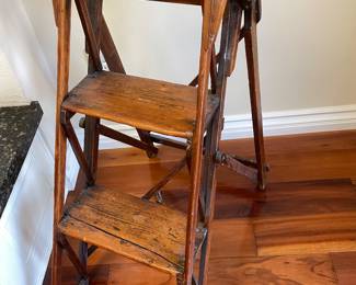 Rustic antique ladder
