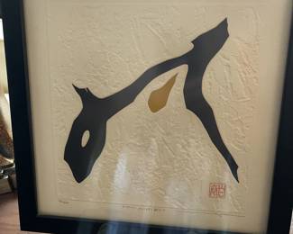 Haku Maki - Embossed Poem 72-68 103/202 (image has some water damage) $200