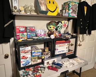Vintage age games, cars, and toys