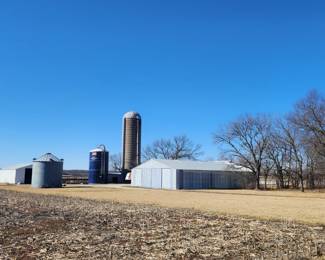 Real Estate View. Estate Sale is on a large farm. Items for sale inside Machine Shop.